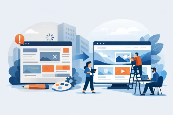 Redesign av utdatert bedriftsnettside som virker